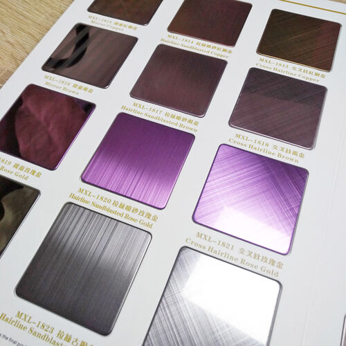 Application des tôles d'acier inoxydable coloré dans les murs de rideau de bâtiments haut de gamme