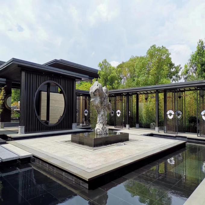 Coupe au laser de style américain d'or en acier inoxydable Partie de salle d'écran pour la maison Hôtel restaurant 5