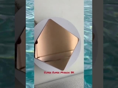 miroir en acier inoxydable de couleur bronze -