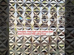 Plaque d'acier inoxydable doré décoration plafond mural hôtel