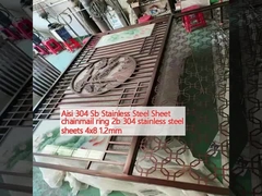 Aisi 304 Sb tôle d'acier inoxydable anneau à mailles 2b 304 tôles d'acier inoxydable 4x8 1,2 mm