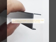 304 Champagne personnalisé or brossé en acier inoxydable Trim argent Noir couleur U Channel Carreaux Trim bande