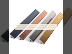 304 Garniture de carrelage en acier inoxydable 316L avec finition brossée vibrante couleur bronze or rose personnalisée pour la décoration intérieure
