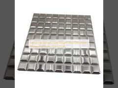 Miroir 3D Stéréoscopique Carré Décoration Murale Restaurant Hôtel Villa Mosaïque