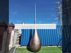 La poudre argentée de couleur grise d'or a enduit la sculpture de l'acier inoxydable 316L pour la décoration extérieure