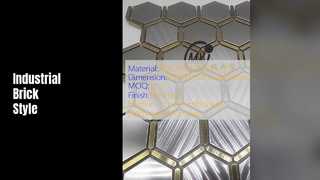 Bandes de mosaïque en brique de style industriel