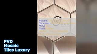 Carreaux de mosaïque PVD noir or rose or