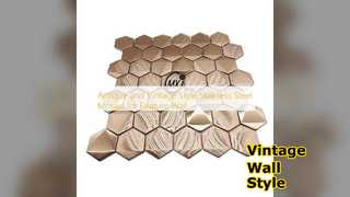 Mosaïque vintage en acier inoxydable pour murs