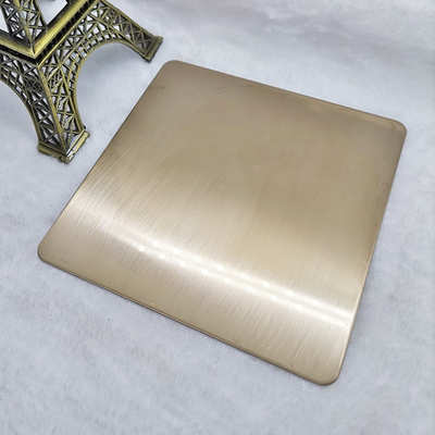 titane ligne inclinée d'électrodéposition de la feuille PVD de Champagne Gold Color Stainless Steel
