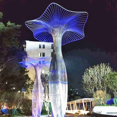 Bon prix les ornements de jardin de champignon en métal 316l sculptent la longévité antirouille en ligne