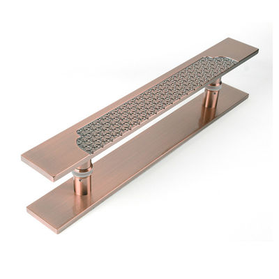 Bon prix Poignée de porte faite sur commande d'alliage d'aluminium gravant la finition en bronze de délié d'antiquité d'amour en ligne