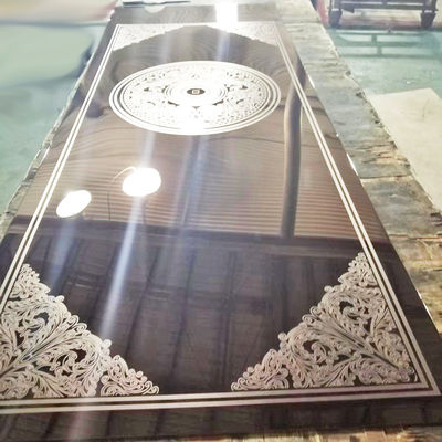 Bon prix 4x8 201 304 316l la couleur du miroir PVD a gravé à l'eau-forte la feuille d'acier inoxydable pour la coutume de porte d'ascenseur en ligne