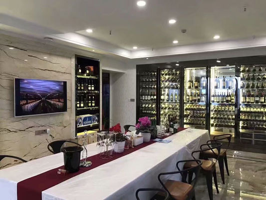 Bon prix Cabinet en verre de luxe à la maison de vin de compresseur de meuble de rangement de vin d'acier inoxydable en ligne