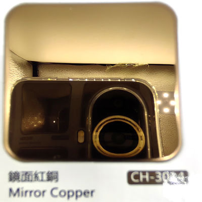 Bon prix Plaque d'acier inoxydable colorée avec le cuivre rouge de la finition 8k de miroir dans des couleurs multiples pour la décoration en ligne