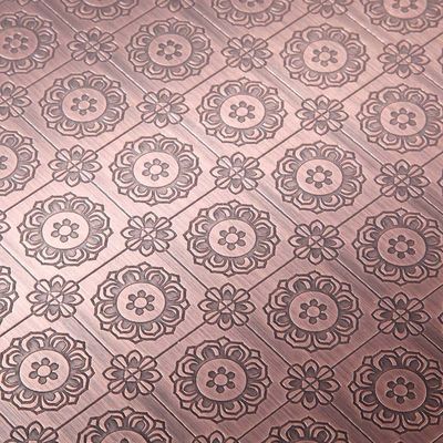 Bon prix 304 fabricant couleur personnalisée en acier inoxydable feuille en relief finition de gravure en ligne