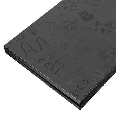 Bon prix 304 couleur noire foncée lettres de gravure perle soufflé Rose or feuille d'acier inoxydable pour le panneau de l'armoire en ligne