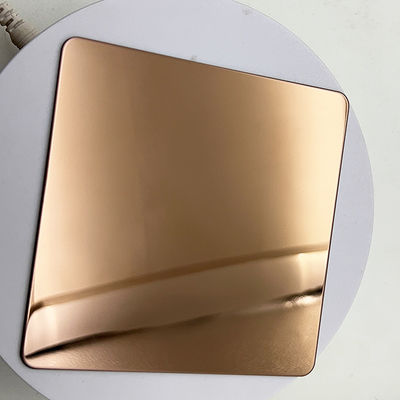 Bon prix 304 miroir brun Couleur finie revêtement PVD tôles d'acier inoxydable pour le mur panneau de peigne de miel en ligne