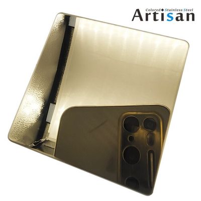 Bon prix Champaign Gold 201j1j2 Plaques d'acier inoxydable de couleur miroir Finition de plaques inoxydables revêtues de PVD pour ascenseur en ligne