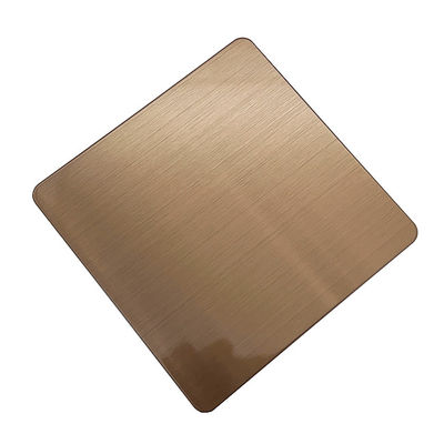 Bon prix Plaques en acier inoxydable de couleur bronze 304 en ligne de cheveux en surface brossée Plaques inoxydables revêtement PVD pour ascenseur en ligne