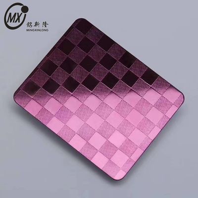 Bon prix Panneau en acier inoxydable 304 couleur violette pour la conception intérieure des murs en ligne