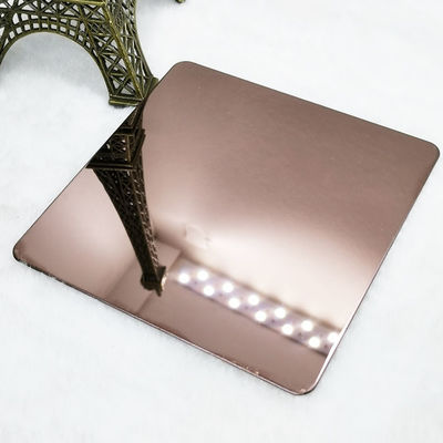 Bon prix DIN 316L a coloré la finition de miroir de Brown 8K de feuille d'acier inoxydable en ligne