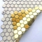 Tuile de Backsplash d'hexagone polie par délié d'acier inoxydable d'or pour OIN DIN de cuisine