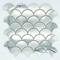 Tuiles de mosaïque en acier de Shell Shape Metal Brushed Stainless ASTM 304 305x305mm