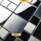 mosaïque Backsplash en métal de tuile de mosaïque d'acier inoxydable de noir de place de 30x30cm