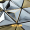 tuile de mosaïque triangulaire d'acier inoxydable du cône 3D pour l'or argenté de la décoration JIS de mur