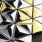 tuile de mosaïque triangulaire d'acier inoxydable du cône 3D pour l'or argenté de la décoration JIS de mur