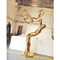 Le miroir formé par tronc a poli l'ODM titanique de l'or PVD de sculpture en acier inoxydable
