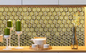 Mur hexagonal de fond d'autocollant de mur de salle de bains de Chambre de brique de mosaïque en métal d'or