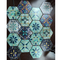 Carreau de mosaïque en aluminium d'impression à jet d'encre de motifs de feuille de fleur de forme hexagonale de l'Europe pour la décoration de mur