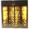 Porte en verre de luxe Armoires à vin en or noir en acier inoxydable Salle de séjour