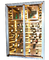 Réfectoire de vitres de restauration Cabinet de stockage de vin en acier inoxydable réfrigérateur de luxe Display rack de whisky