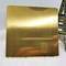 Finition balayée d'anti de l'empreinte digitale PVD de miroir d'or d'acier inoxydable sergé de feuille