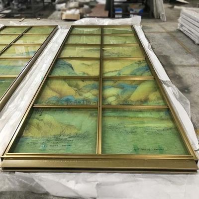 Bon prix HL d'acier inoxydable de délié de la séparation 120*300cm de panneaux ornementaux en verre de tôle en ligne