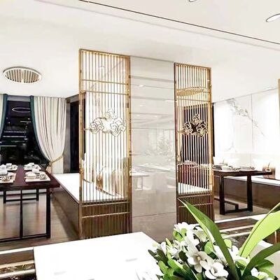 Bon prix Le diviseur en aluminium Champagne Gold Bronze Copper Brass Beadblasting de séparation d'écran d'acier inoxydable de cavité a balayé le découpage en ligne