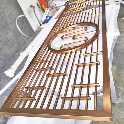 Bon prix Panneau vertical balayé par Rose Gold Bronze Antique Hairline noir de diviseurs de pièce de séparation d'écran d'acier inoxydable de miroir en ligne