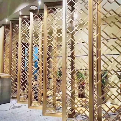Le délié de Rose Gold Black Bronze Antique d'or a balayé les diviseurs pliables d'acier inoxydable de pièce de station thermale que le panneau divise l'écran