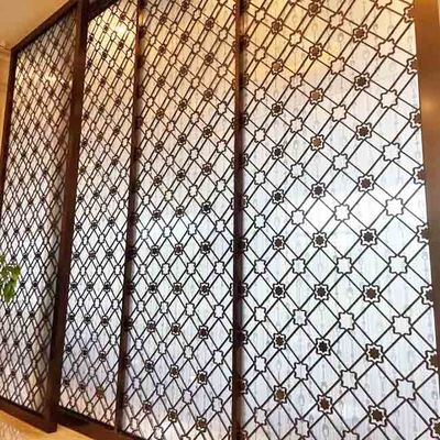 Bon prix 304 316 201 l'or moderne Rose Bronze Mirror Hairline Laser a coupé le diviseur de pièce de séparation d'écran en métal d'acier inoxydable de cavité en ligne