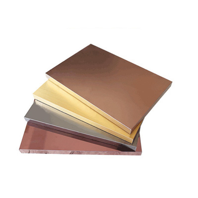 30 mm THK Rose Gold Hairline Brushed en acier inoxydable Panneau de nid d' abeille