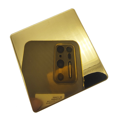L'acier inoxydable de couleur d'or couvre le métal coloré par titane de décoration d'électrodéposition superbe du miroir PVD