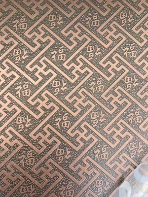 Bon prix L'or imperméable de finition de miroir de la feuille 304 d'acier inoxydable d'ascenseur a gravé à l'eau-forte en ligne