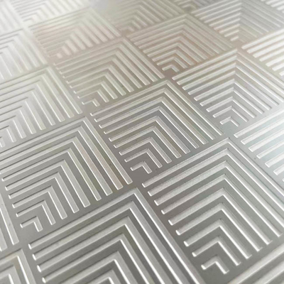 Le modèle adapté aux besoins du client a gravé à l'eau-forte la feuille 201 d'acier inoxydable 304 430 antirouille