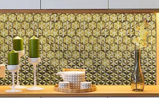 Décoration en acier inoxydable mosaïque en acier inoxydable