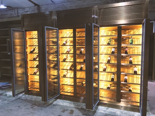 Conception adaptée aux besoins du client privée de taille de Cabinet coloré de vin d'acier inoxydable