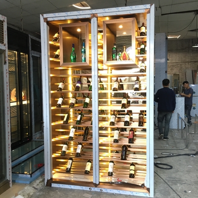 Forme solide faite sur commande de rectangle de Cabinets de vin d'acier inoxydable