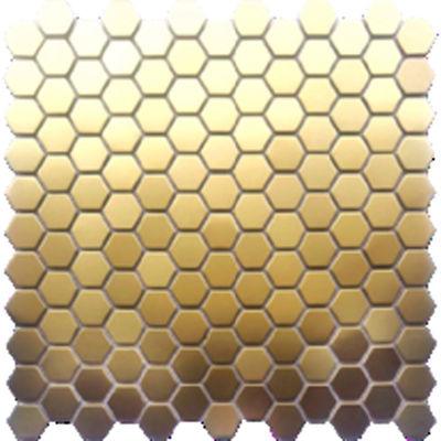 Bon prix Rose Gold Stainless Steel Mosaic couvre de tuiles les cailloux en verre de mosaïque de forme irrégulière en ligne