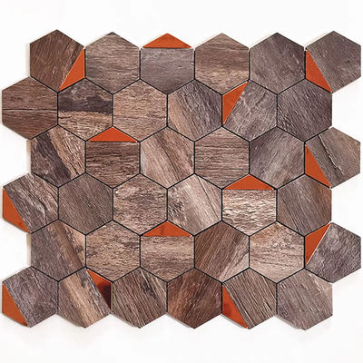 Bon prix Tuile de mosaïque d'acier inoxydable du métal 304 de mosaïque de jet d'encre hexagonale de conception moderne d'ASTM pour la décoration de mur de restaurant à la maison en ligne